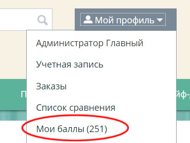 Мои бонусные баллы